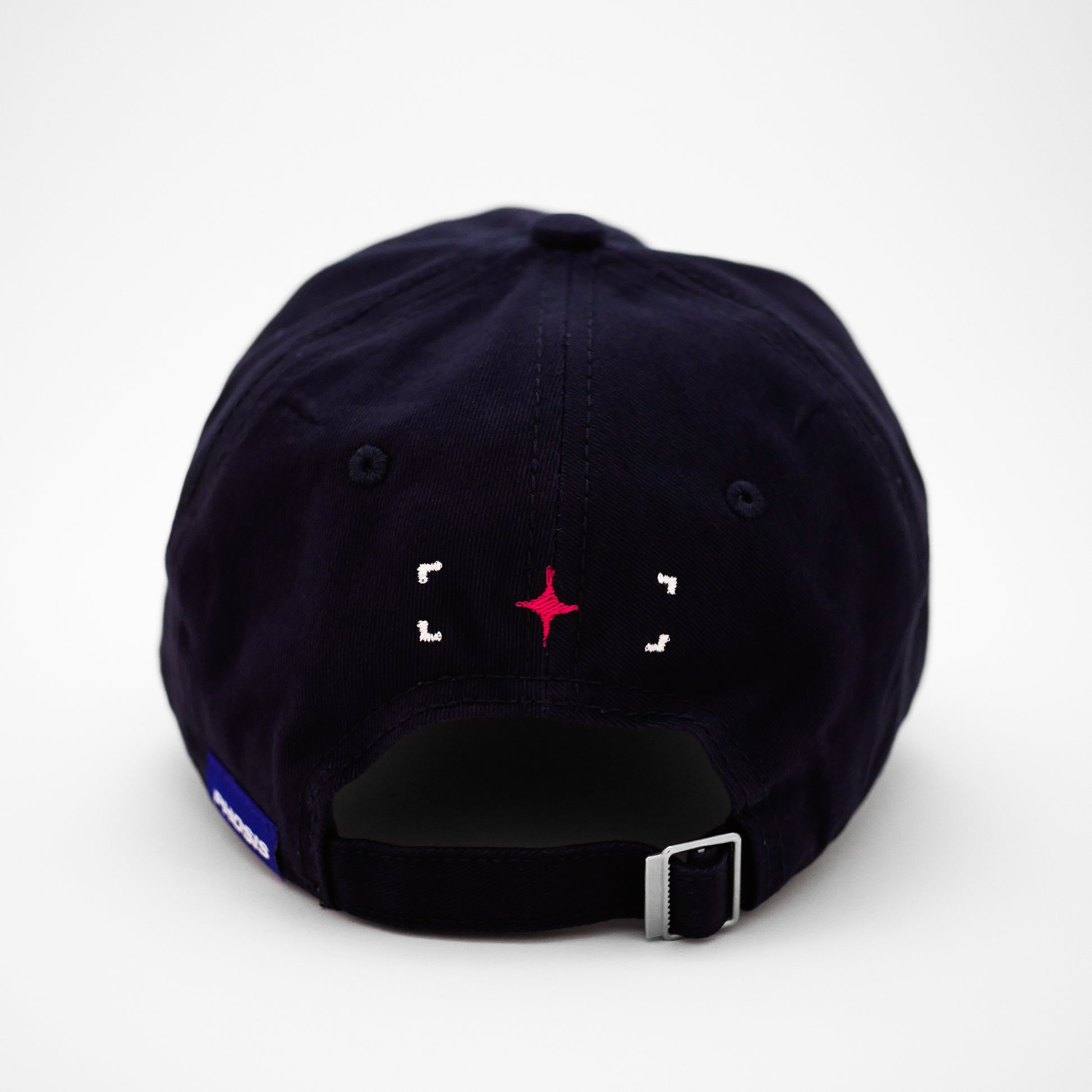 Back view of the embroidered ARCHETYPE black dad hat from PHOSIS® Clothing